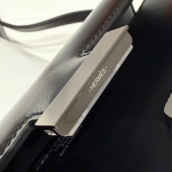 HM Constance Elan 24 Black Epsom Silver Hardware 237351