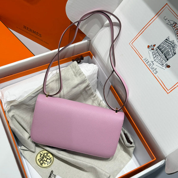 HM Constance Elan 24 Soft Pink Epsom Gold Hardware 237348