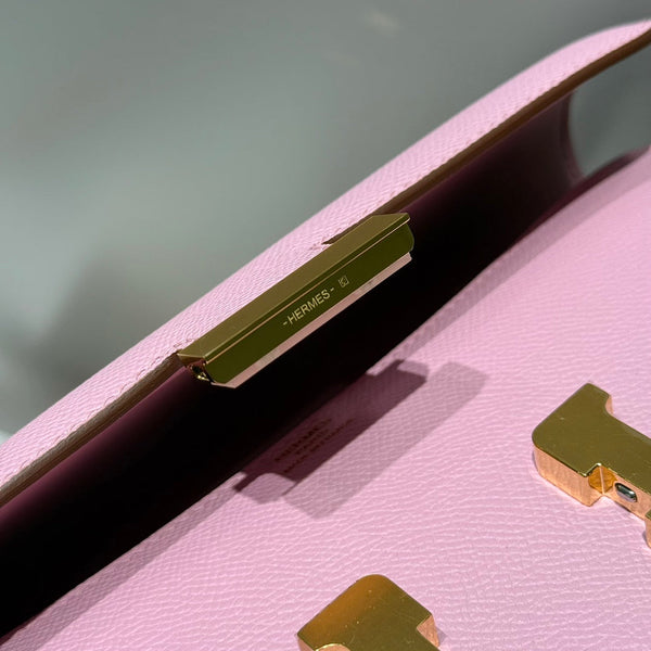 HM Constance Elan 24 Soft Pink Epsom Gold Hardware 237348