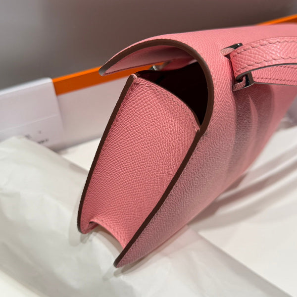 HM Constance Elan 24 Salmon Pink Epsom Silver Hardware 237347