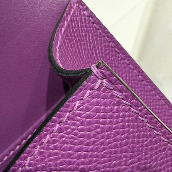 HM Constance Elan 24 Midnight Purple Epsom Silver Hardware 237345