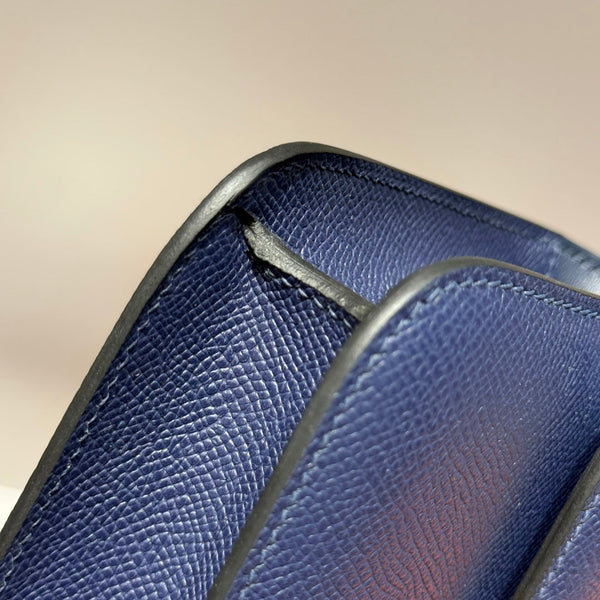 HM Constance Elan 24 Midnight Blue Epsom Silver Hardware 237341