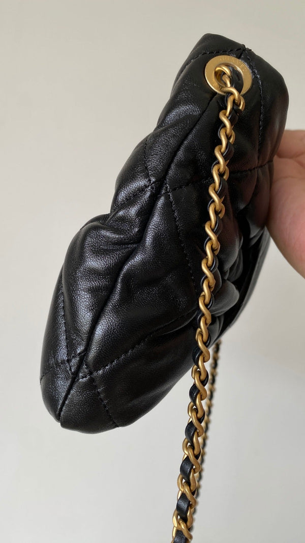 CC 25 AW Mini Bow Bag 26.5cm Black Shiny Lambskin