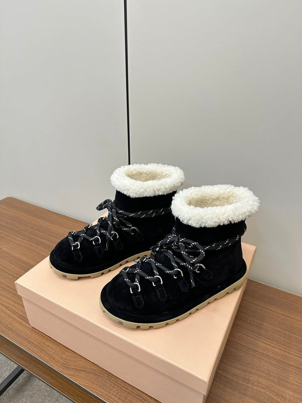 Stivaletti Miu in camoscio nero