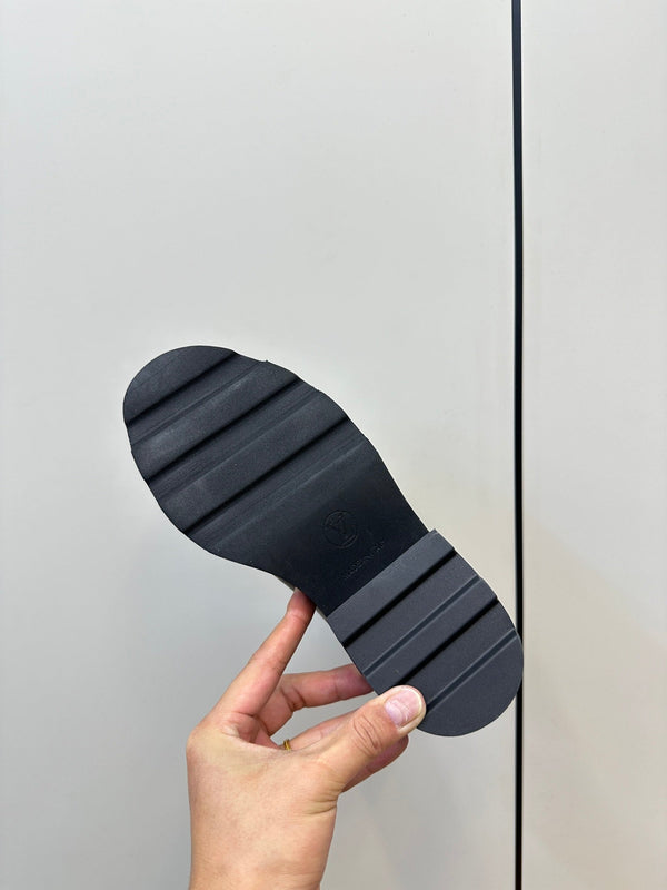 Stivaletti LV Beaubourg in pelle di vacchetta monogramma marrone scuro