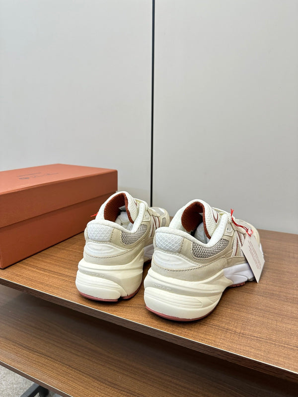 LP x NB 990v6 Sneaker 45mm In Ivory White Mix Grey Suede And Mesh Fabric 989828