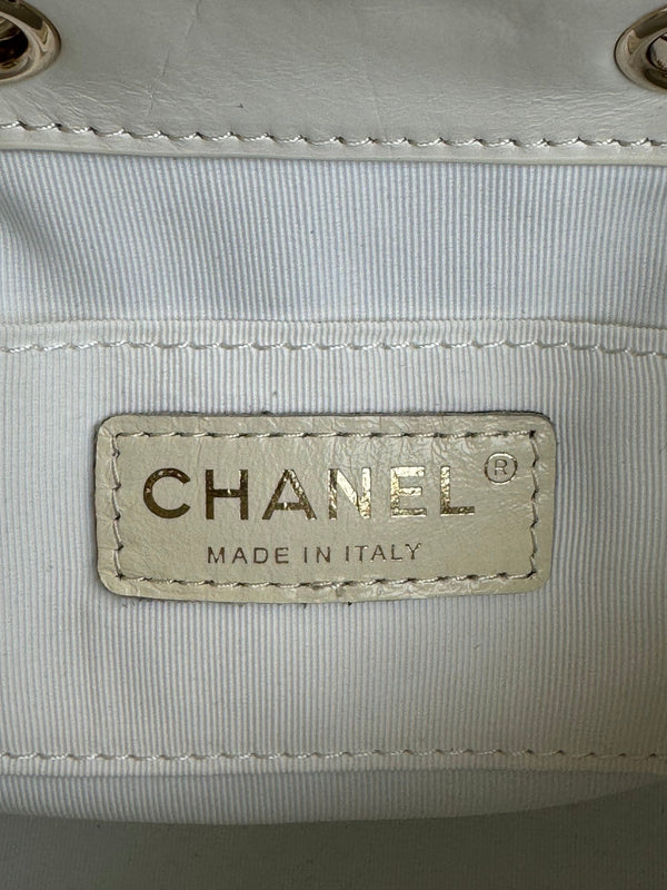 duma backpack 18cm white lambskin light gold hardware