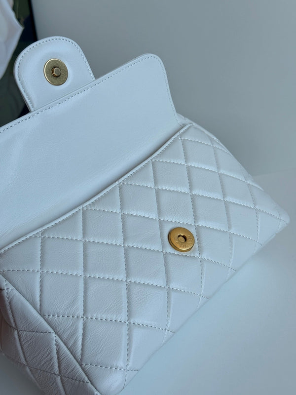 CC 23C Small Hobo Bag 21.5 Light Cloud Blue Lambskin Gold Hardware