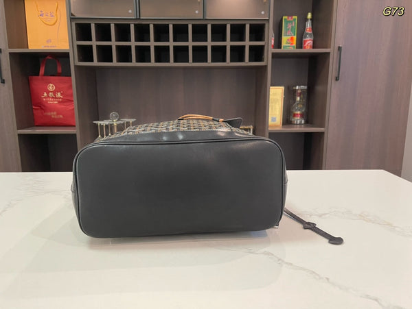 ALPIN BACKPACK 37 IN BLACK LAMBSKIN AND GOYARDINE CANVAS