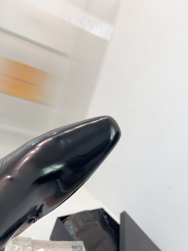 YSL 25 Short Boot Black Cowhide 522265