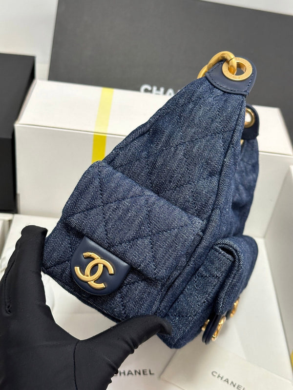 CC 25C Hobo 31cm Space Demin Gold Hardware 243575