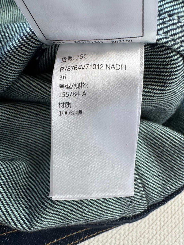 CC 25 Vest Jacket Blue Denim Fabric