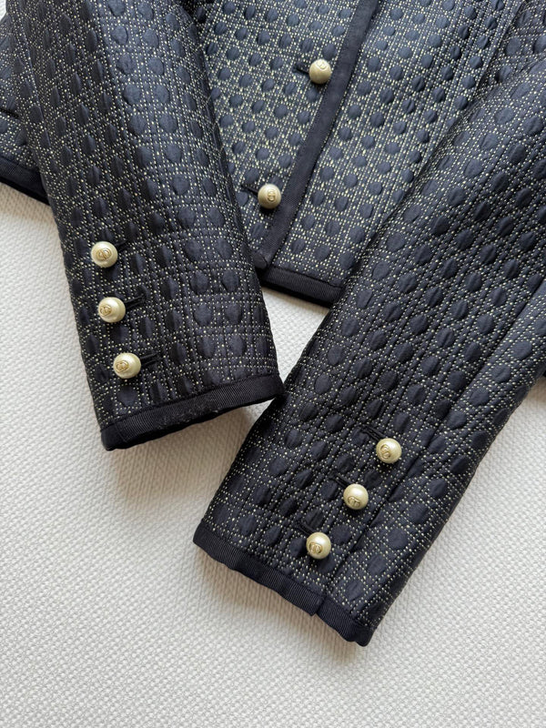 CD 25 Crew Neck Jacket Black Polyester Nylon