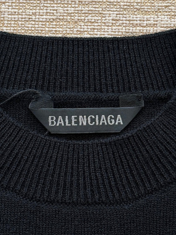Maglione Balenciaga 25 in lana nera 0017