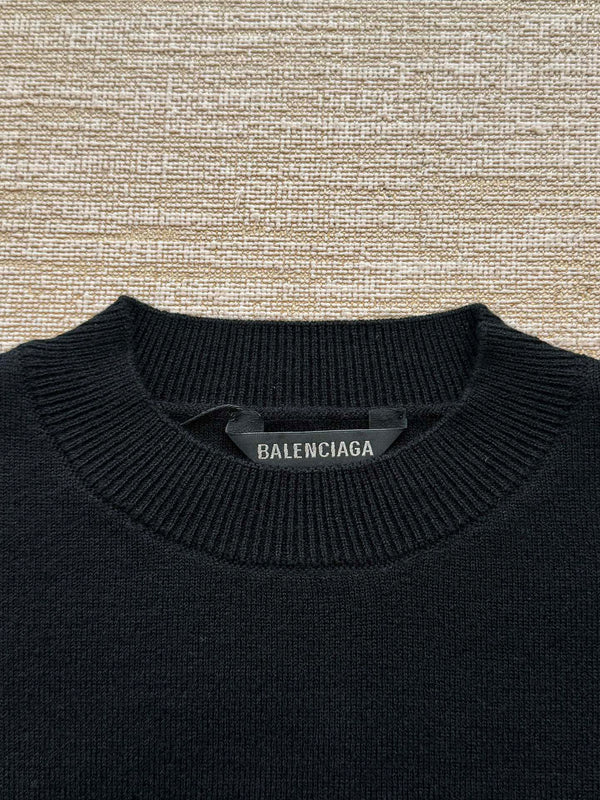 Maglione Balenciaga 25 in lana nera 0017