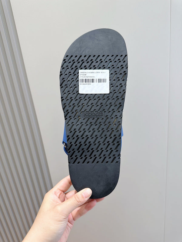 SANDALO HM GENIUS IN PELLE DI VITELLO COBALTO