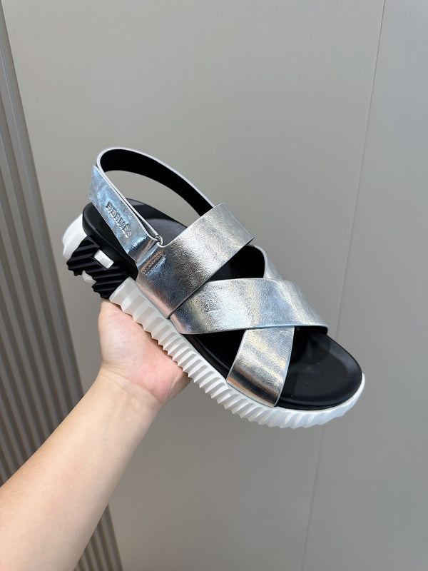 HM ELECTRIC SANDAL SILVER CALFSKIN