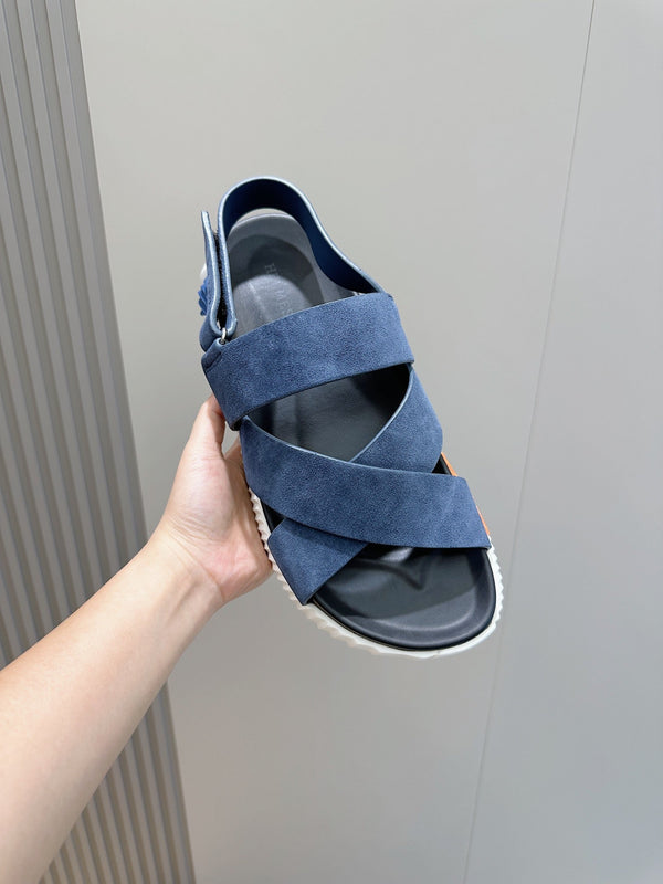 HM ELECTRIC SANDAL AEGEAN SUEDE AND CALFSKIN