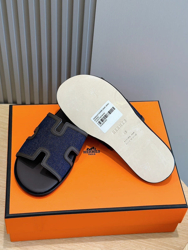 HM IZMIR SANDAL DENIM AND GRAY FABRIC