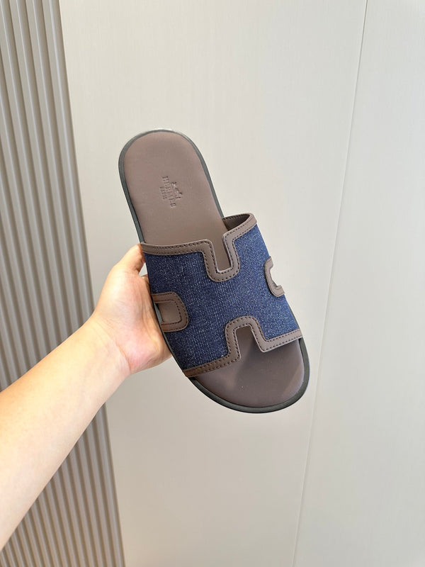 HM IZMIR SANDAL DENIM AND GRAY FABRIC