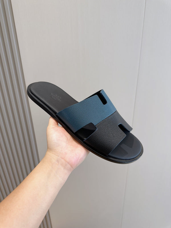 HM IZMIR SANDAL DENIM AND NAVY CALFSKIN