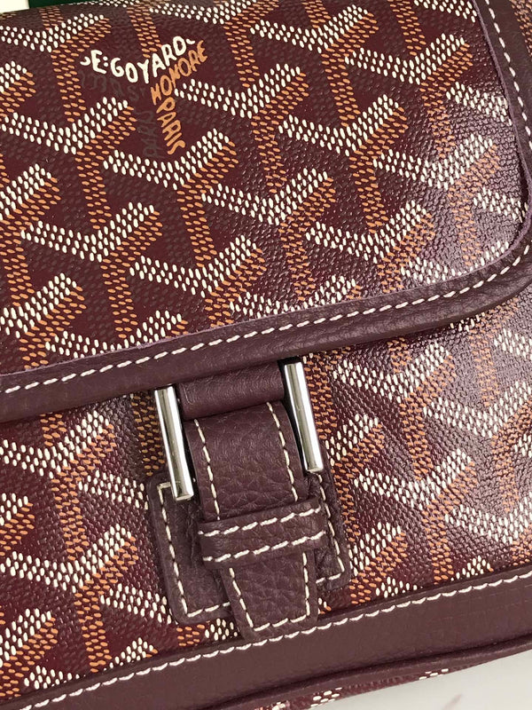 GRAND BLEU 16 IN WINE RED GOYARDINE CANVAS AND LAMBSKIN