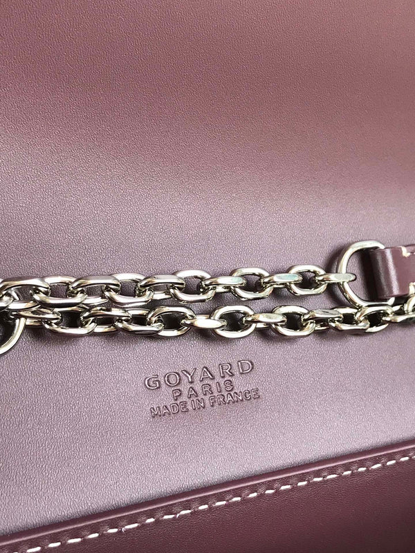 DUCHESSE MARIE-CAROLINE BAG 25 IN WINE RED GOYARDINE CANVAS AND SMOOTH CALFSKIN