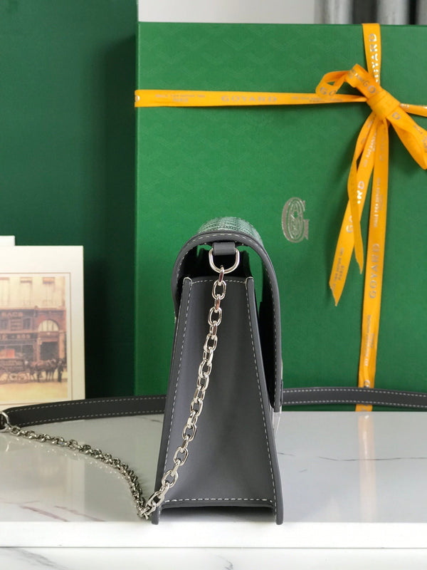 DUCHESSE MARIE-CAROLINE BAG 25 IN GRAY GOYARDINE CANVAS AND SMOOTH CALFSKIN