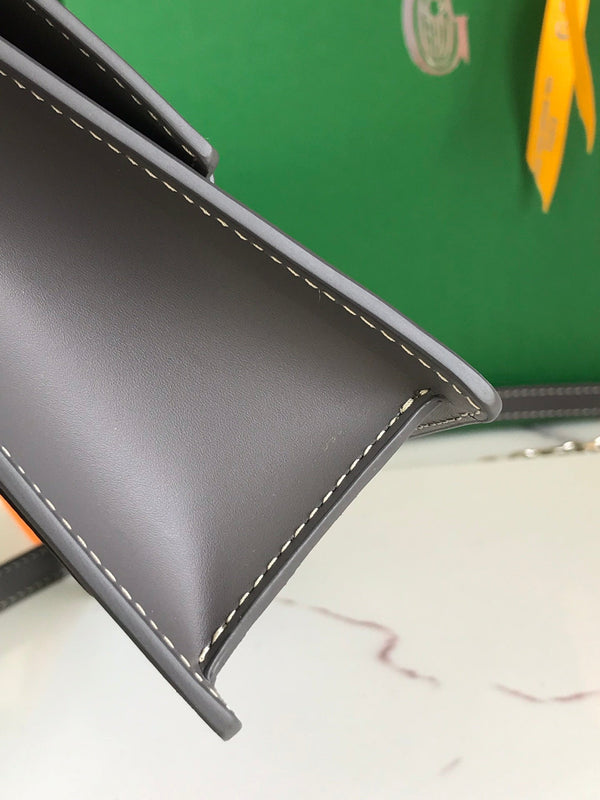 DUCHESSE MARIE-CAROLINE BAG 25 IN GRAY GOYARDINE CANVAS AND SMOOTH CALFSKIN