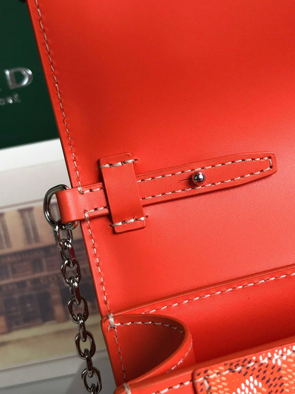 DUCHESSE MARIE-CAROLINE BAG 25 IN ORANGE GOYARDINE CANVAS AND SMOOTH CALFSKIN