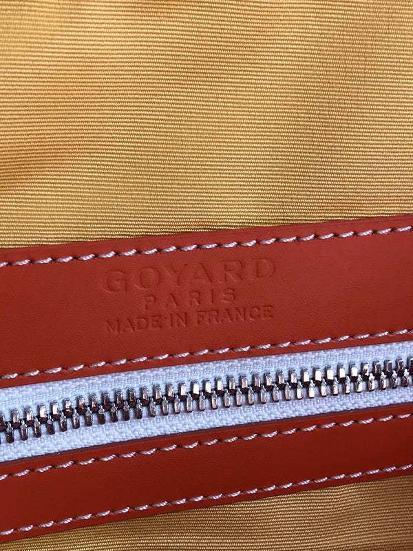 BOSTON 50 BAG IN ORANGE GOYARDINE CANVAS AND CALFSKIN TRIM