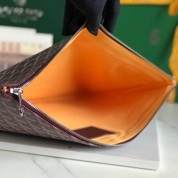 SÉNAT MGM POUCH 40 IN BURGUNDY RED GOYARDINE CANVAS