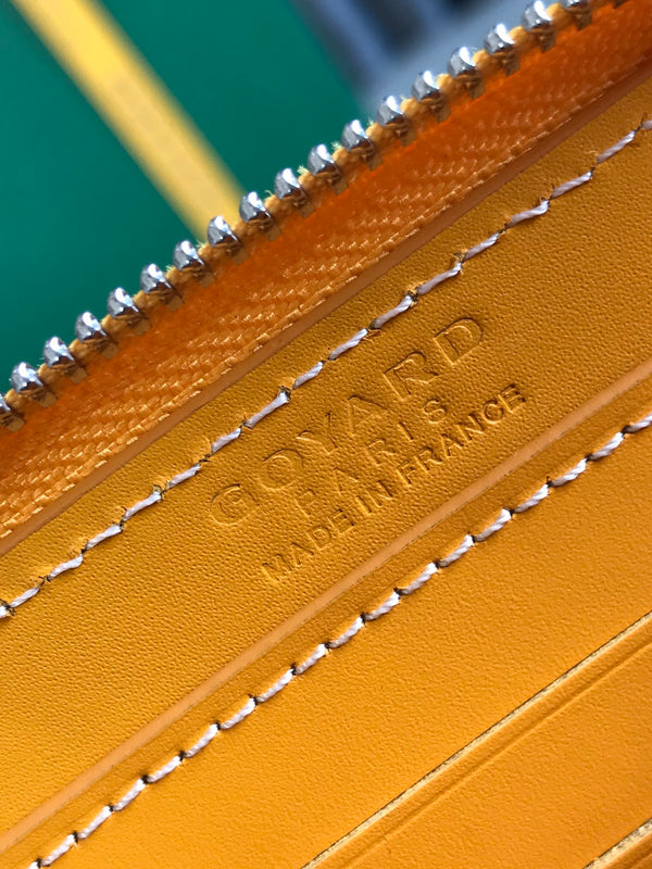 MATIGNON MINI WALLET 11 IN YELLOW GOYARDINE CANVAS AND CALFSKIN