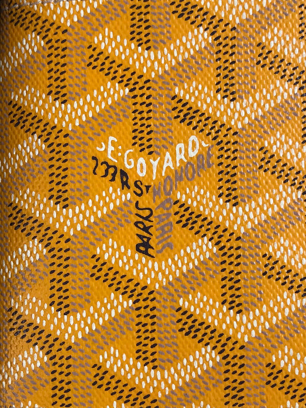 Goyard Victoire Wallet 11cm Yellow Canvas & Cafskin