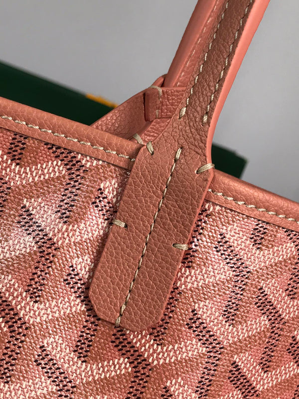 Saint Louis GM Bag 40cm In Pink Canvas Chevroches Calfskin