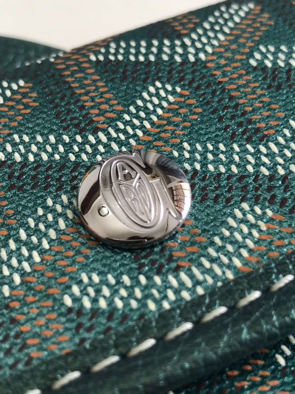 Anjou Mini Bag 20cm Green Canvas Chevroches Calfskin