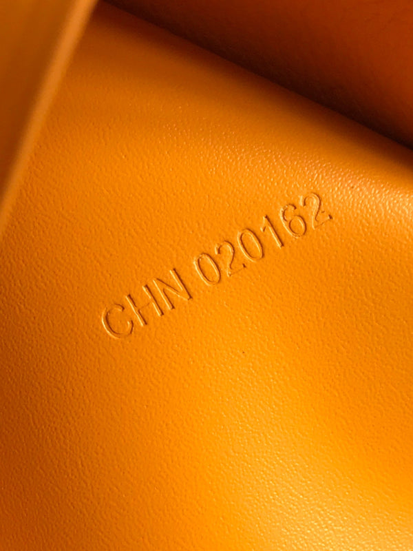 Goyard Grenelle Passport Cover 10cm Yellow Canvas & Cafskin