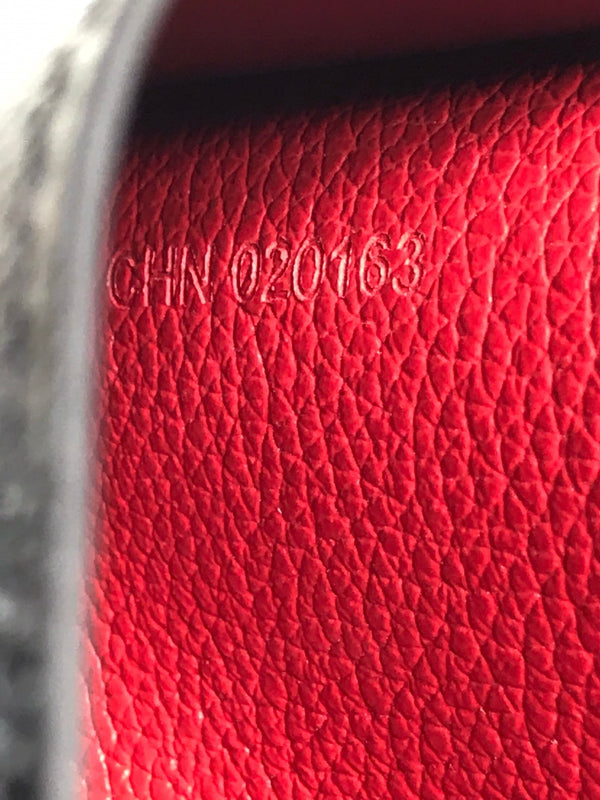 Goyard Victoire Wallet 11cm Black Red Canvas & Cafskin