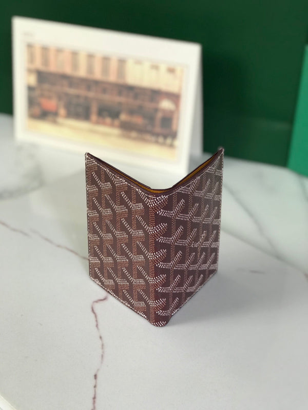 Goyard Saint-Pierre Card Wallet 11cm Burgundy Canvas