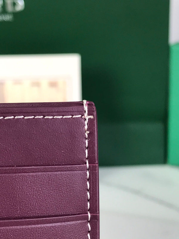 Goyard Saint-Pierre Card Wallet 11cm Burgundy Canvas