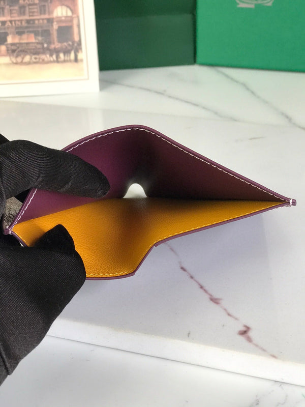 Goyard Saint-Pierre Card Wallet 11cm Burgundy Canvas