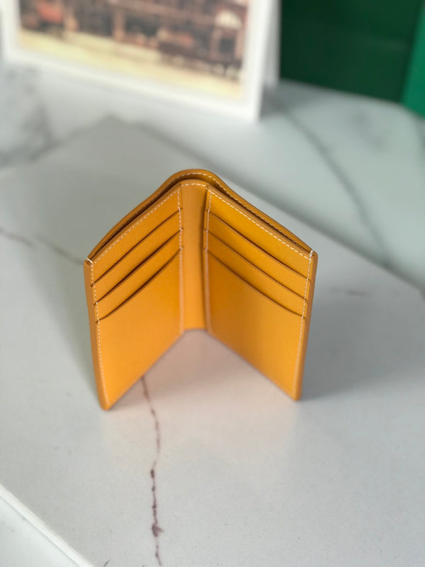 Goyard Saint-Pierre Card Wallet 11cm Yellow Canvas