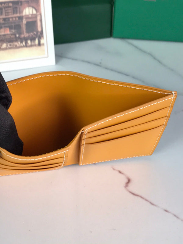 Goyard Saint-Pierre Card Wallet 11cm Yellow Canvas