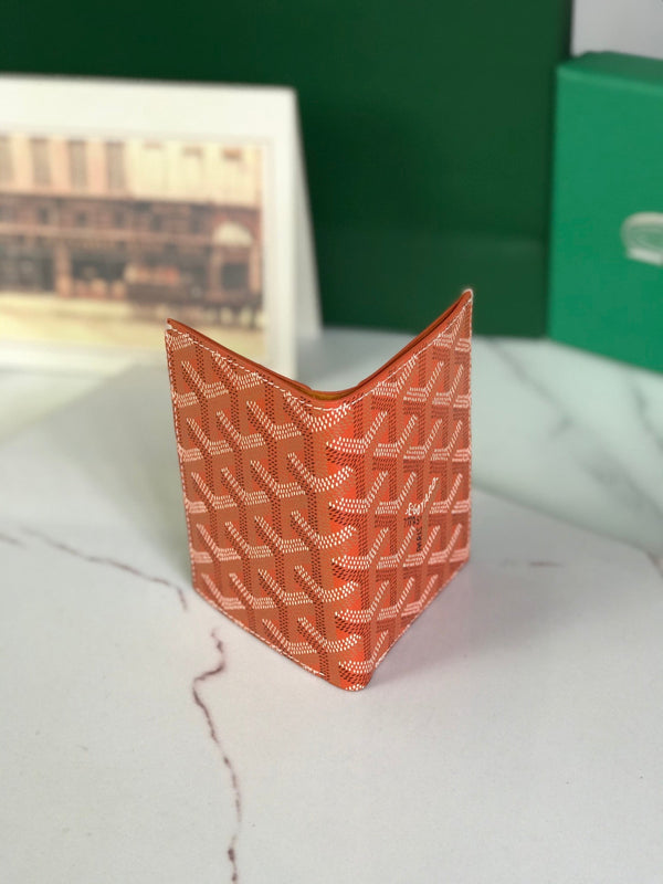 Goyard Saint-Pierre Card Wallet 11cm Orange Canvas