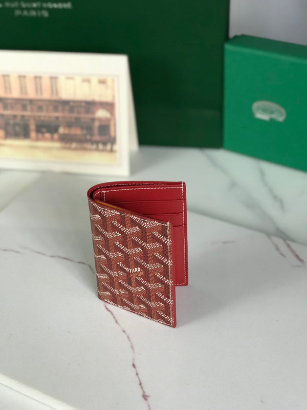 Goyard Saint-Pierre Card Wallet 11cm Red Canvas