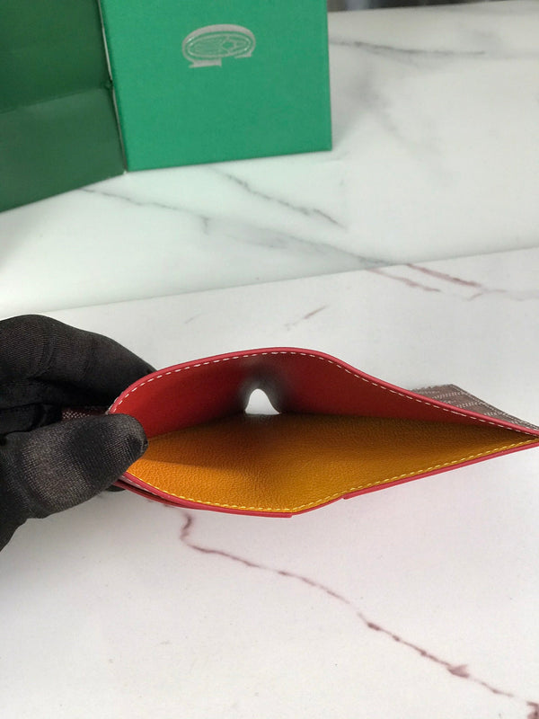 Goyard Saint-Pierre Card Wallet 11cm Red Canvas