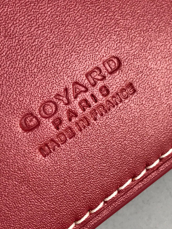 Goyard Saint-Pierre Card Wallet 11cm Red Canvas