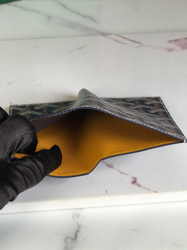 Goyard Saint-Pierre Card Wallet 11cm Navy Blue Canvas