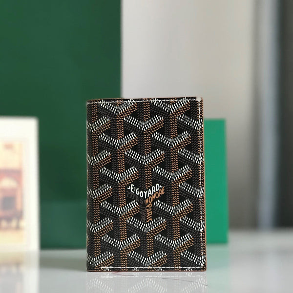 Goyard Saint-Pierre Card Wallet 11cm Black & Tan Canvas