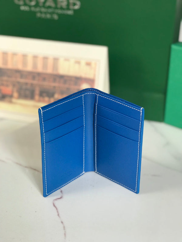 Goyard Saint-Pierre Card Wallet 11cm Sky Blue Canvas